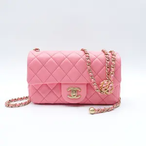 Pre-owned CHANEL Lambskin Shoulder Bags CF Pink Shoulder Bag T10381244