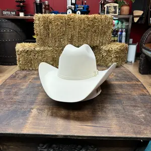 Tombstone 20X Este-Oeste white felt cowboy hat
