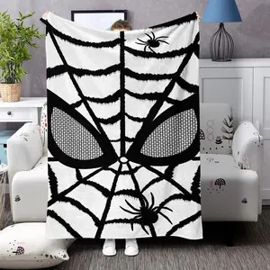 Spider Web Pattern Soft Warm Throw Blanket, 280GSM Bedding for Bedroom Air-Conditioned Rooms, Versatile Nap Blanket for Home Office Travel, Throw Blankets