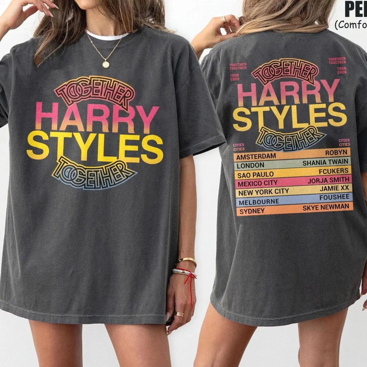 Harry Styles Shirt, Retro Tour Dates Tee, Together Together Tour 2026 T-Shirt, Vintage Music Merch, Aesthetic Concert Fan Gift Top YIF