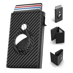 Never Lose Your Wallet Again – This Ultra-Slim Card Case Combines Apple AirTag Tracking, Instant Pop-Up Access, and Maximum RFID Protection in a Single, Premium Leather & Carbon Fiber Design