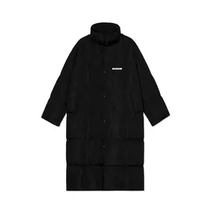 PSO down jacket , cotton-like Teflon fabric, triple protection, 90% down fill, long cut with plaid pattern, detachable hood lining  PYR050