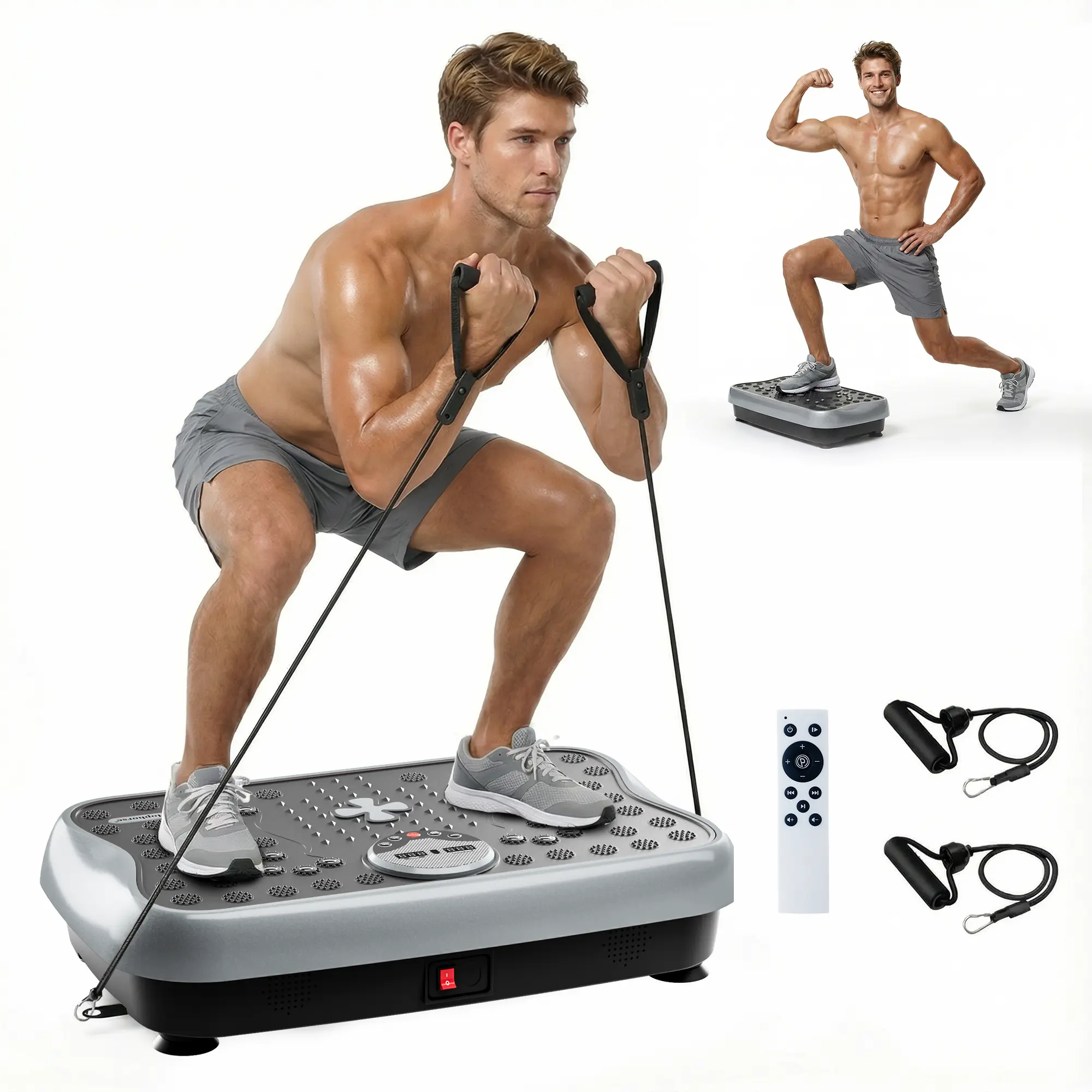 HopHorse Adult 3D Oscillating Motion Vibration Plate, Luck Cross Clover Fashion Style Indoor Exercise Machine, 4 Smart Speed Modes, 460lbs Capacity Full Body Workout Equipment for Home Gym, Gift for Women, Vibration Plates, Efficient Training, Silent 30Db