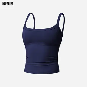 2025 Summer Women's Yoga Tank Top - Racerback Sleeveless Workout Shirt with Built-in Bra | 4-Way Stretch, Quick Dry & Breathable for Hot Yoga, Gym | TikTok Viral Fitness Apparel