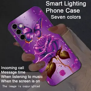 Intelligent voice controlled luminous, Protective phone case suitable for Galaxy A56/A55/A54/A53/A52/A42/A41/A36/A35/A34/A26/A25/A17/A16/A15/A14/A07/A06/A05s/A03s - night light technology