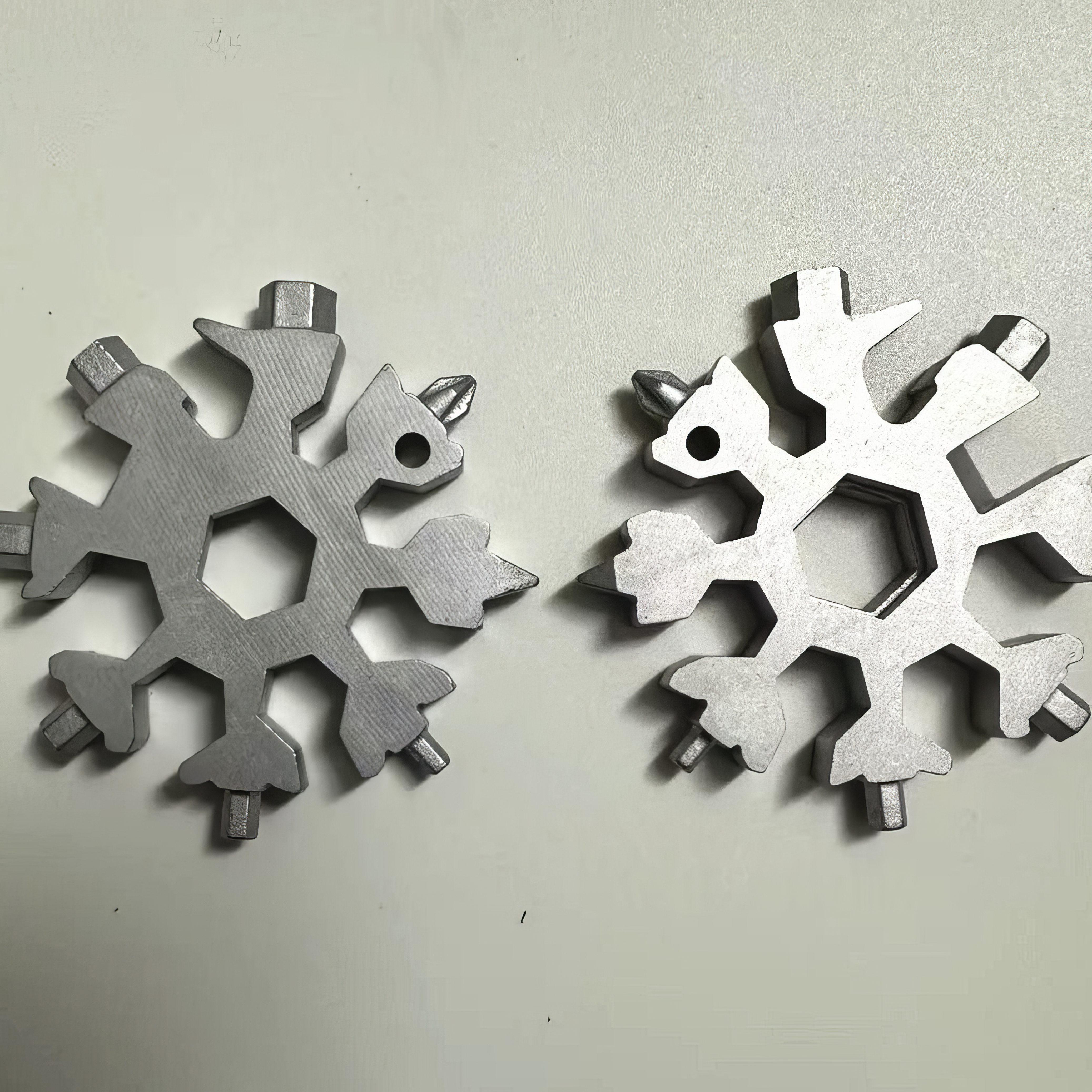 1/2 Snowflake Multi Functional Tool Silver, Unique Multi Functional Tool Screwdriver and Wrench, Gift for Men and Dad