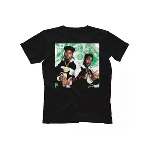 Men's 100% Soft Ring Spun Cotton Vintage Eric B. & Rakim "Paid In Full" Graphic Tee - 80s Hip Hop Legend, Shortsleeve Round Neck, Relaxed Fit S-5XL, Retro Streetwear Aesthetic Clothes, Casual Tshirt Top, Pairable with Denim Jacket