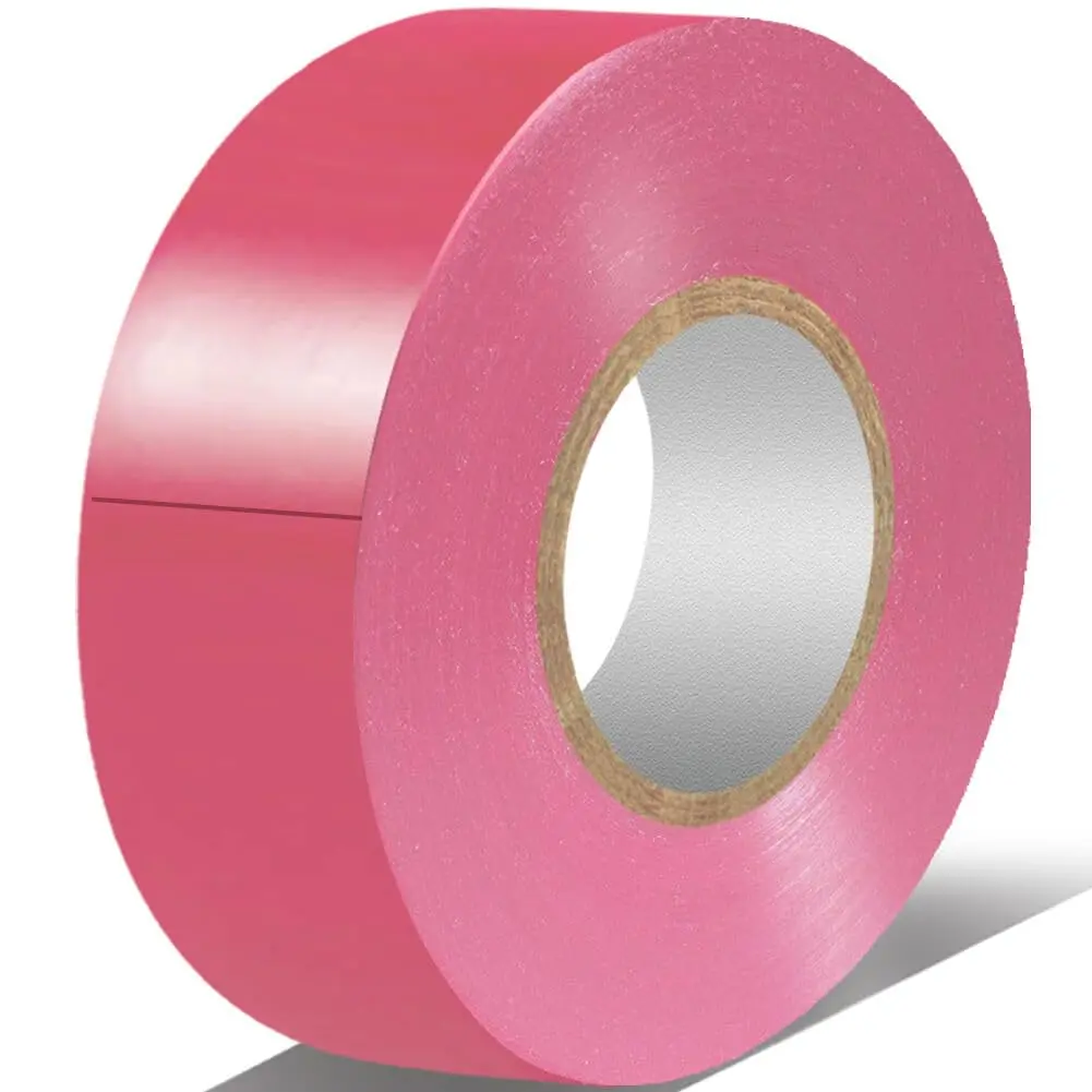 Pink Electrical Tape 66 feet x 3/4 inch Waterproof Strong Adhesive Vinyl Rubber Adhesive Electrical Tape Use at No More Than 600V & 176℉