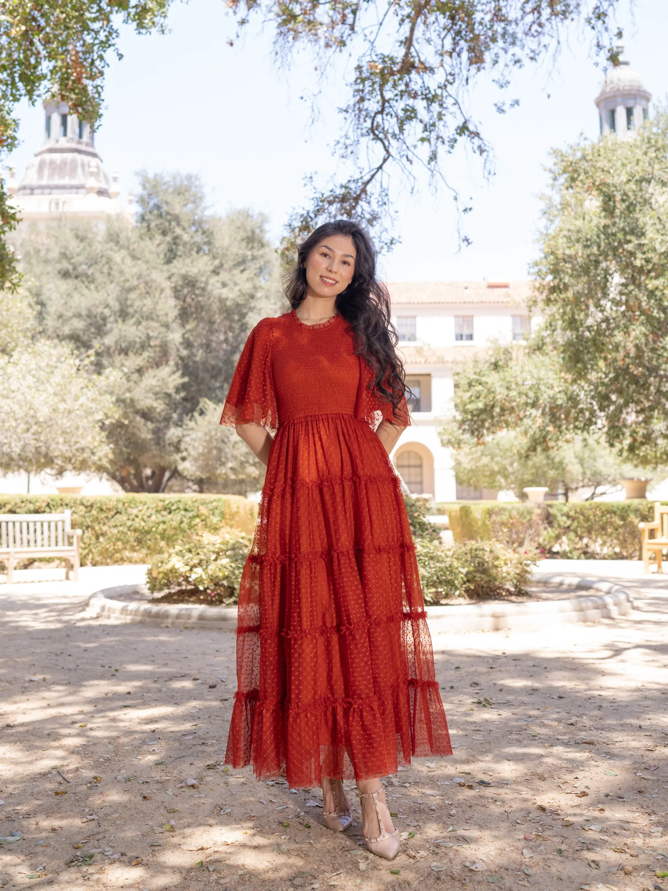 Vintage Romance Dress - Burnt Copper