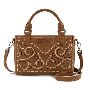 Wrangler Embroidered Swirl Mini Satchel/ Crossbody Purse for Women
