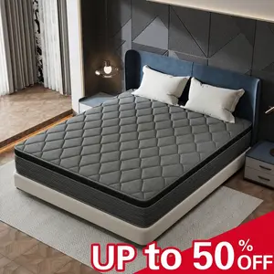 SEEUO 10/12/14 Inch Hybrid Mattress in a Box, Gel Memory Foam & Pocket Springs, Back Support, Motion Isolation, Pressure Relief, Medium Firm, Twin/Full/Queen/King