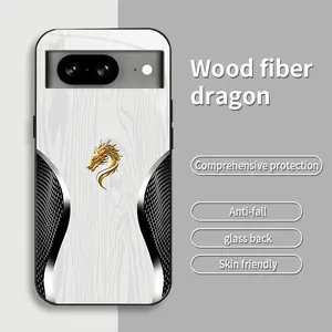Suitable for [Google Pixel 8a] Personality, simple, luxurious, split dragon pattern, creative, business, high-end, drop-proof glass mobile phone case, affordable, drop-proof, anti-fingerprint-888