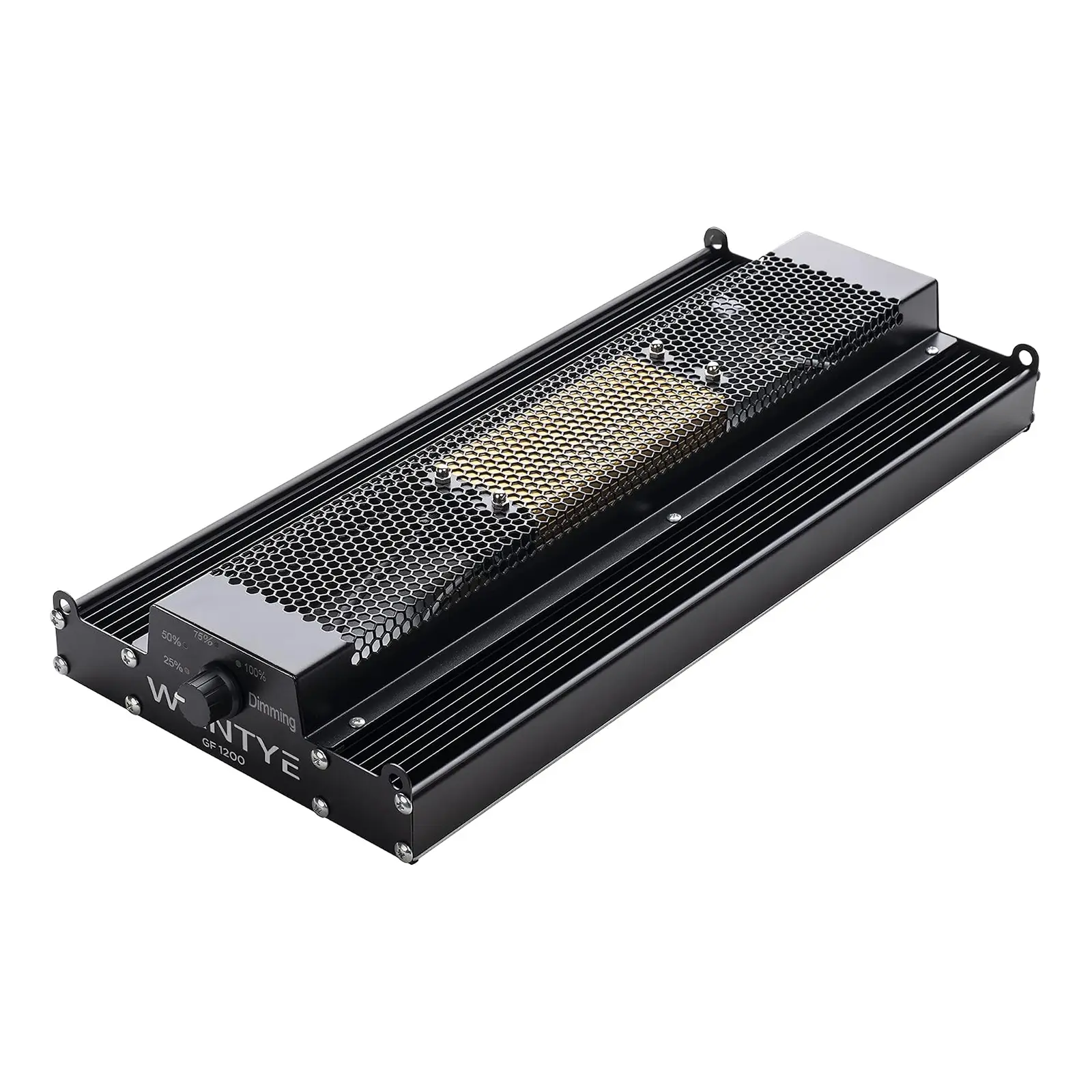WANTYE GF1200D LED Grow Light - 25%-100% Dimmable High Red Spectrum Lamp for Gardening & Plant Growth, IP65 Waterproof, Passive Cooling, Ideal Gift for Enthusiasts