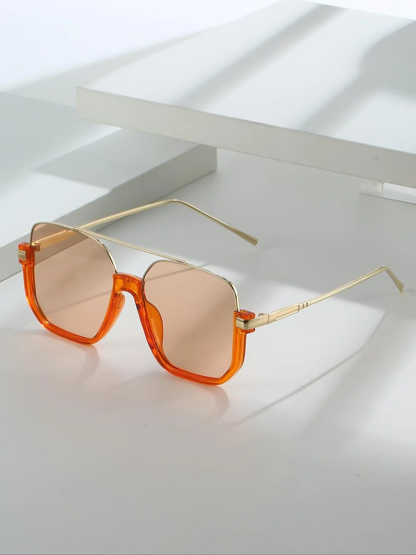 Unisex Simple Style Square Frame Sunglasses, Trendy Casual Sunglasses, Stylish Glasses for Everyday Use, Fashion Accessories for Outdoor Activities, Trendy Fashion Shades