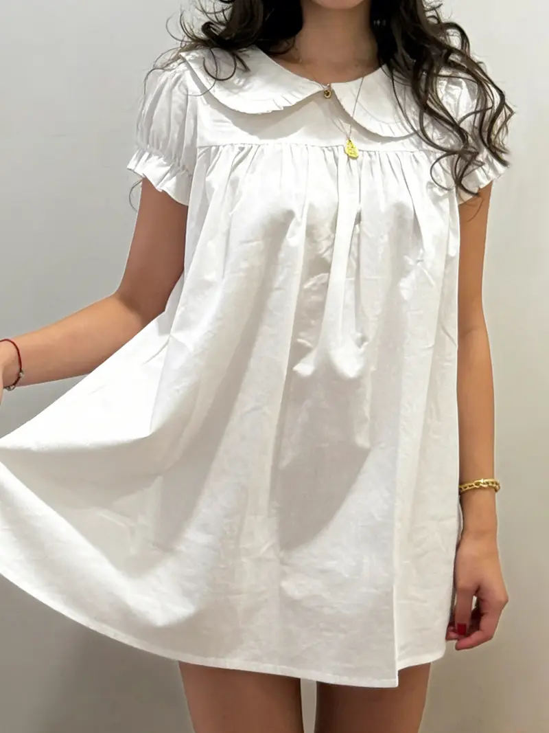 white dress with sleeves - TikTok Shop white dress with sleeves - TikTok Shop