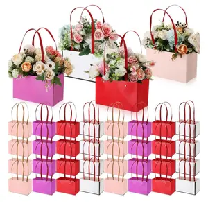 100 pieces of flower box for arranging floral gift bags 8.66x4.33 waterproof