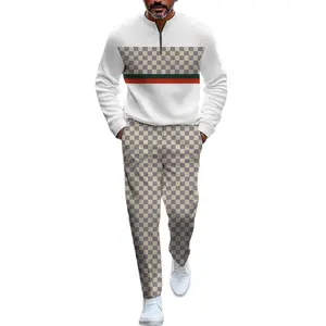 Men's Fashion Casual Zip-Up Long Sleeve Tracksuit Set 3029-15/26