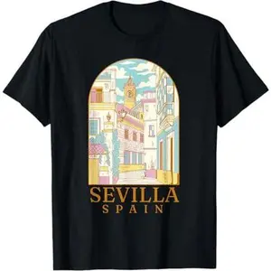Sevilla Spain Vintage Retro Spanish Souvenir T-Shirt