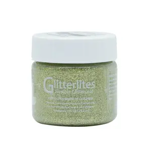 Angelus Glitterlites Paint - Limelite, Flexible Glitter Paint, Will Not Crack Or Flake Off, Leather Shoe Paint