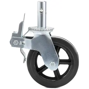 VEVOR 4 Pack 8" x 2" Heavy Duty Scaffolding Rubber Swivel Caster With Dual Locking 1100LBS Capacity Per Wheel