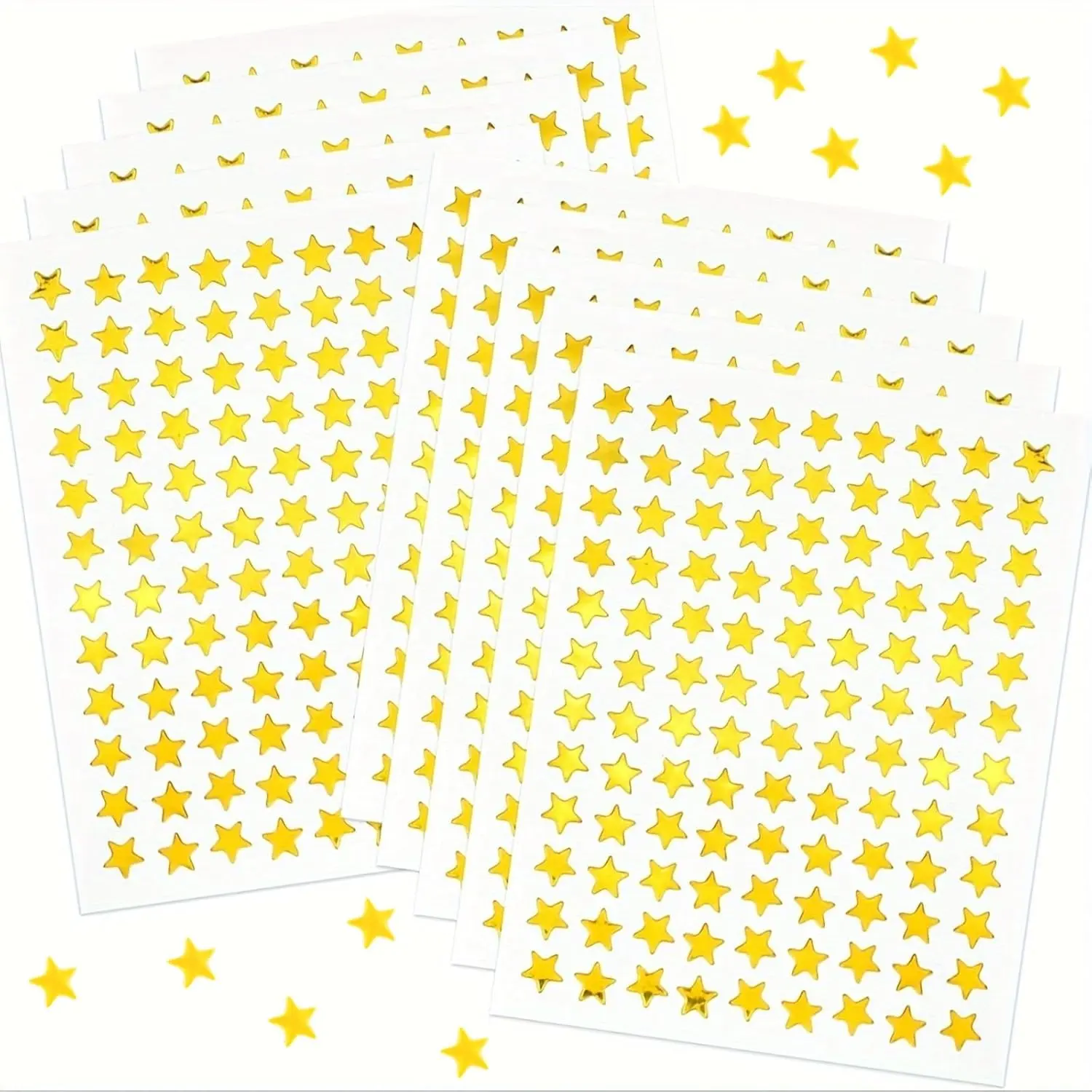 Gold Star Stickers 2160 Pcs 20 Sheets Tiny 0.3" Diameter Gold Star Sticker Reward Stickers Children Ideal Reward Charts and More
