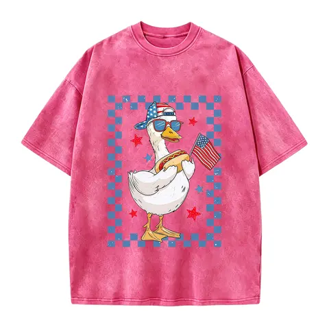 Patriotic Goose T-Shirt: American Flag 4th of July