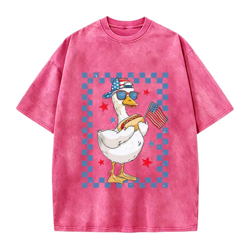 Patriotic Goose T-Shirt: American Flag 4th of July