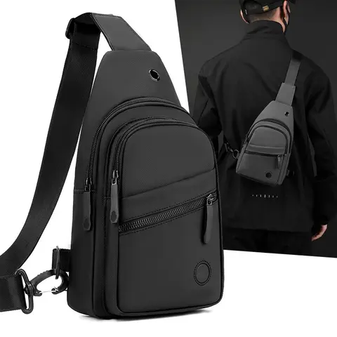 BIGWIG Men's Waterproof Crossbody Sling Bag - Stylish Crossbody, Versatile Shoulder Bags, Adjustable Strap, Multifunctional Portable Chest Daypack, Adults' Accessories, Unique Gifts for Man, Mens Christmas Gift Ideas, for Outdoor Hiking