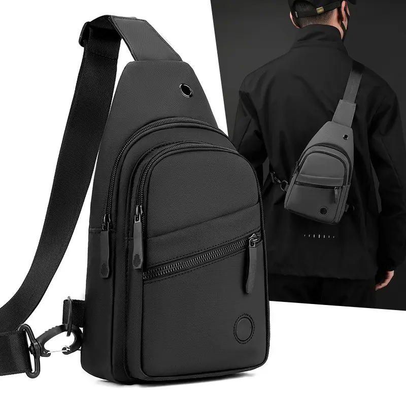 Small Sling Backpack Crossbody Sling Bag, Chest Bag Daypack Fanny Pack Cross Body Bag for Outdoors Hiking Traveling, Adjustable Crossbody Strap, Multifunctional Portable Bag Fathers Day Gift