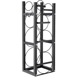 GARVEE Tank Rack for Secure Storage of Refrigerant Cylinders | Holds 2 x 30 Lbs Cylinders | Suitable for Freon, Oxygen, and Nitrogen | Compact Size 12"x11"x35" for Efficient Organization