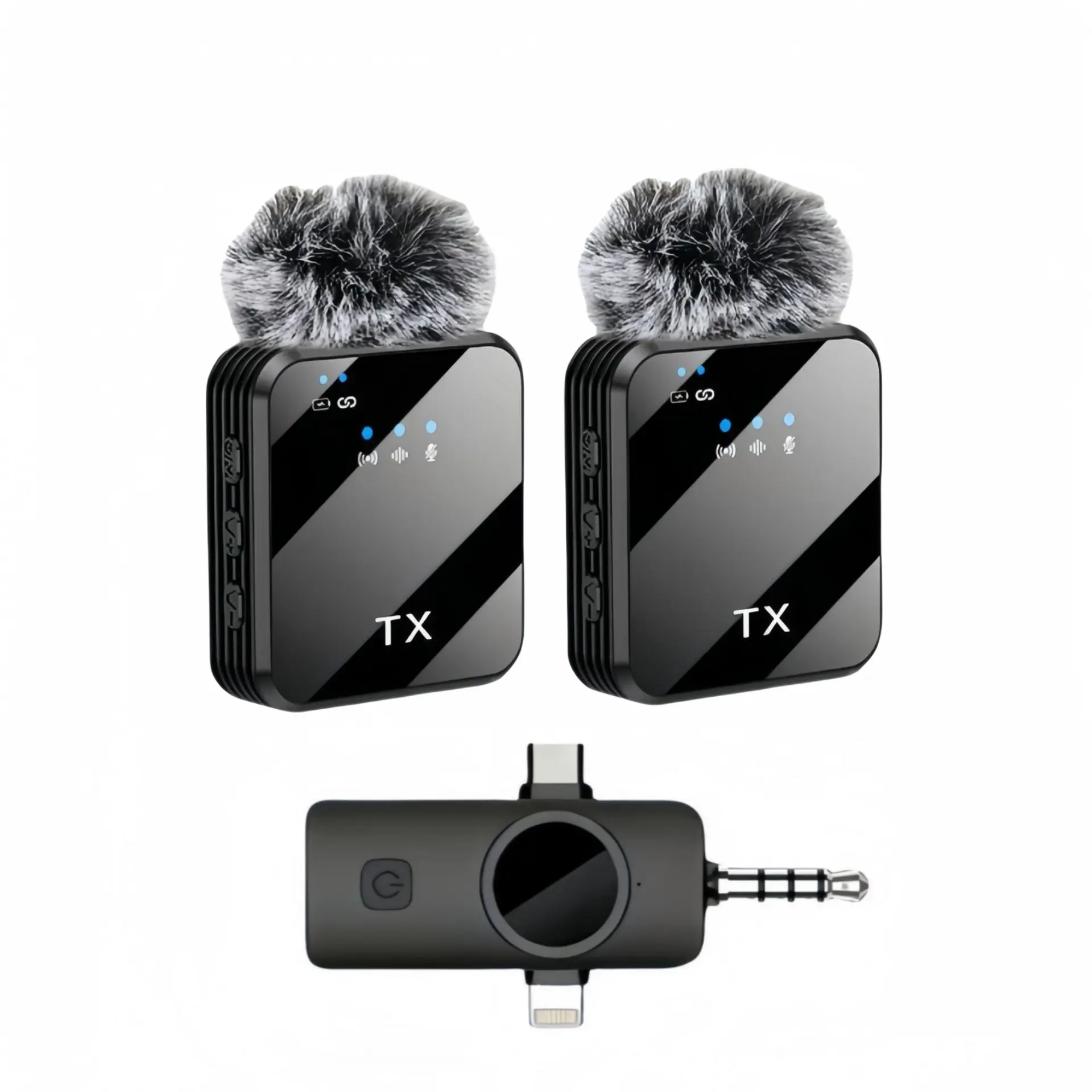 Wireless Magnetic Lavalier Microphone, USB Rechargeable Clip-On Lapel Mic for Video Recording, Teaching, Interviews, Podcasts, Conferences and Vlogs-MM1