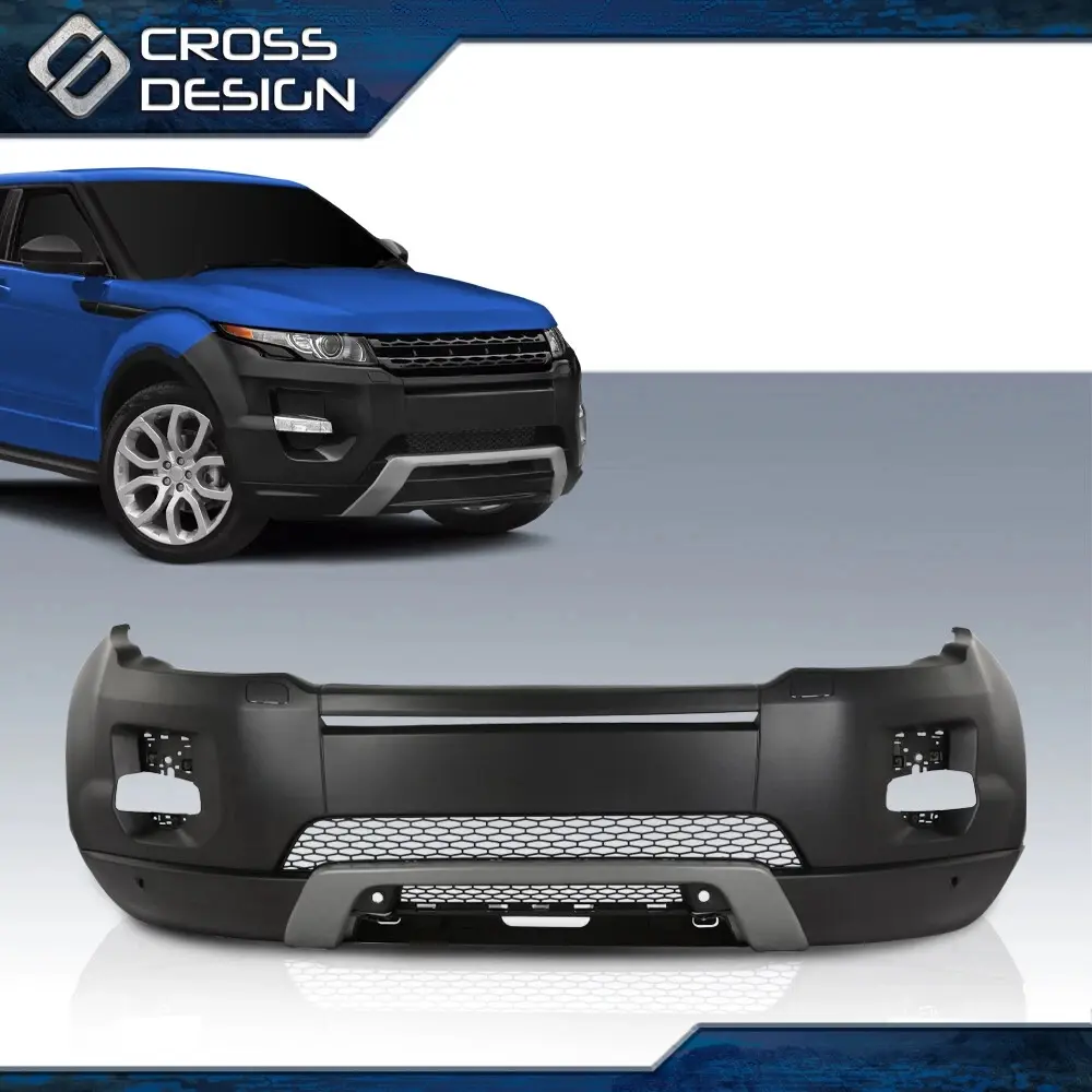 CROSSDESIGN 100% Brand New High Quality Product Front Bumper Cover, Vehicle-Specific Fit Auto Replacement Part for 2012-2015 Land Rover Range Rover Evoque