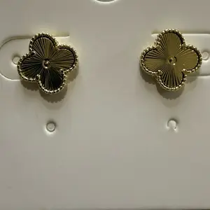 Elegant Clover Earrings in 14k Gold Plated for Daily Wear