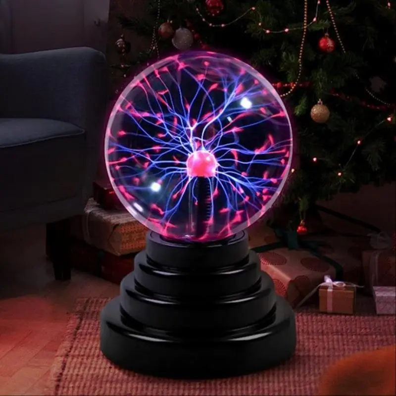 USB Powered/AAA Batteries Required Plasma Static Electricity Ball Lamp, 1 Count Party Home Bedroom Decoration, Amazing Birthday Gift Present Science Teaching Night Lamp, Atmosphere Lamp, Party Light, Cool Lights, Decorative Light