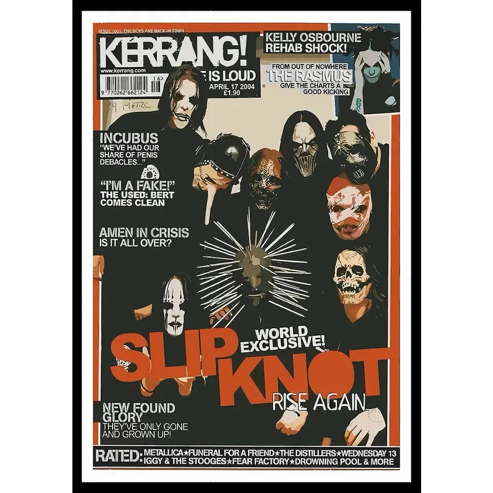 Slipknot 2004 Poster , Rock Bands Music Posters Prints Wall Art Home Decor