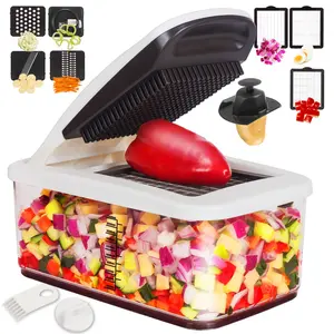 RüK Vegetable Chopper, Extra Large Chopper Vegetable Cutter, Multifunctional 10-in-1 Pro Food Chopper Kitchen Slicer