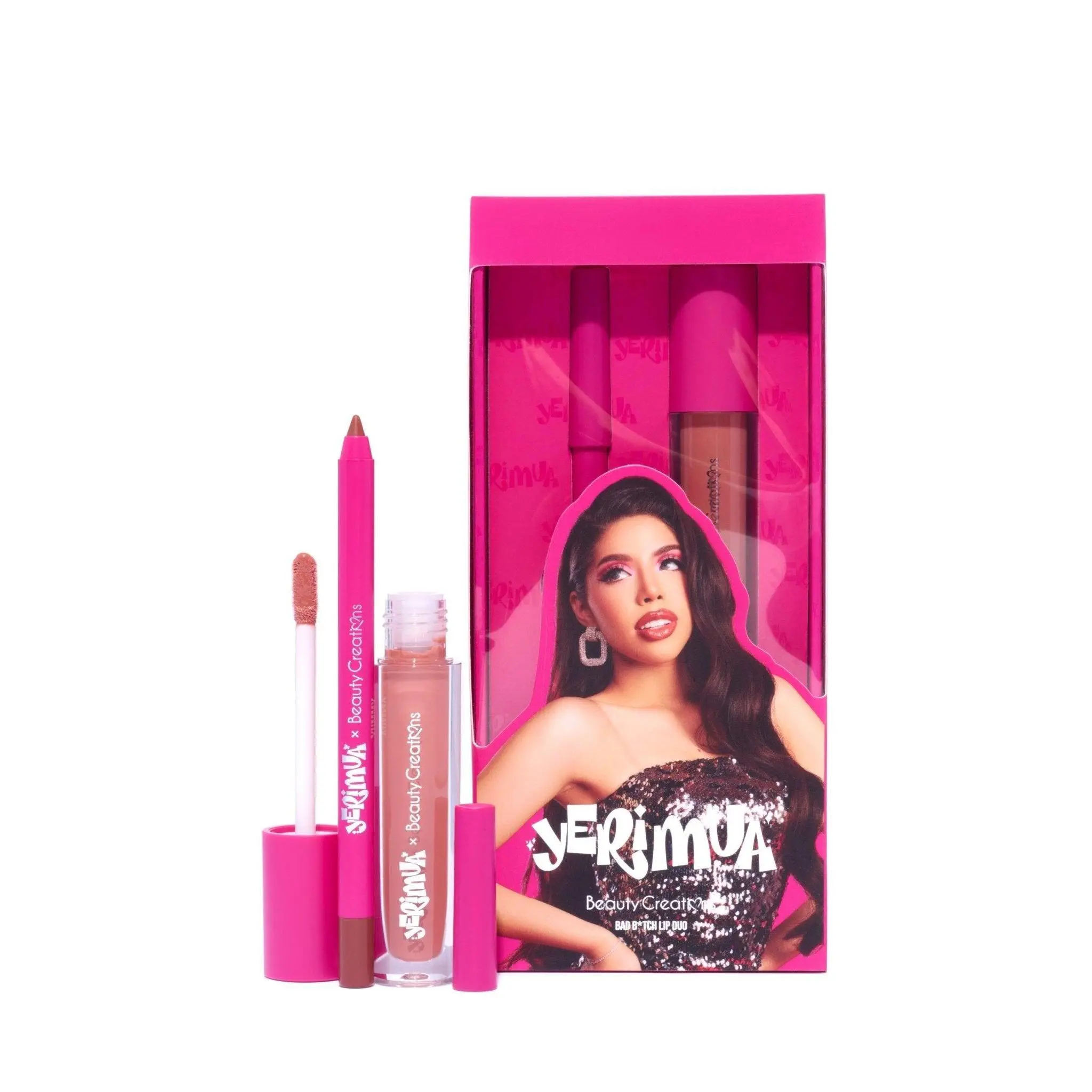 YeriMua Baddie Makeup Lip Duo - Caramel Gel Lipgloss, Glossy Beauty Products for Makeup Enthusiasts, Duo Set