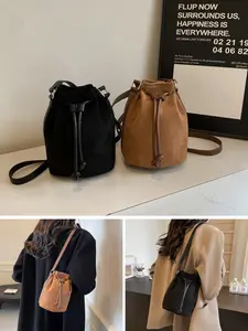 Vintage Styles Crossbody Phone Bag Lightweight And Secure Drawstring Design Shoulder Bag for Women, Drawstring Crossbody Bag  Large Capacity Organizer Bag, Organizer Bag,Lightweight Ladies Handbags for Travel & Commute