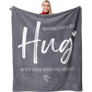 Get Well Gifts for Women, Inspirational Gifts for Women/Men, Sympathy Gifts, Thinking of You Gifts/Breast Cancer Gifts/Feel  Gifts for Women Men,  Hug Throw Blanket 50"x60"
