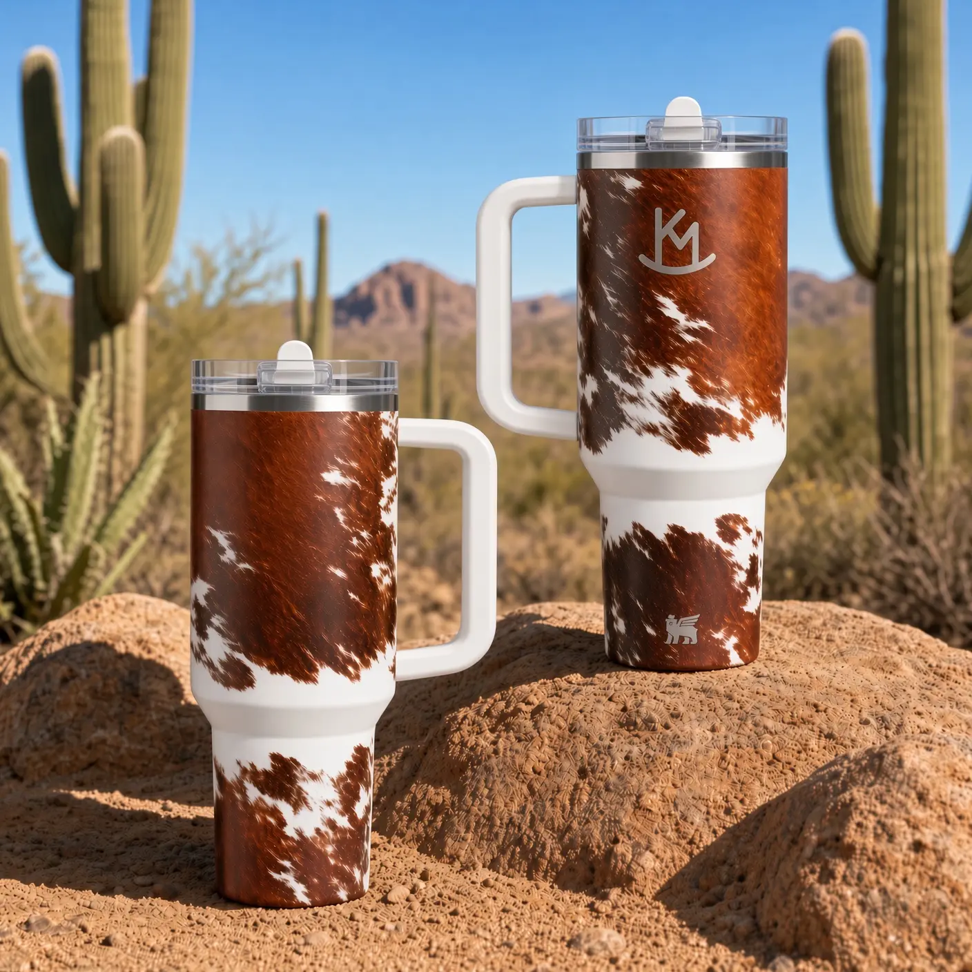 Western Cow Print Tumbler 40oz Tumbler HG