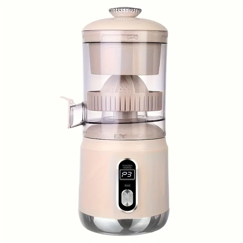 Cold Press Juicer Machines Portable & USB-C Rechargeable Electric Citrus Juicer with Large Feed Chute for Whole Fruits & Vegetables Slow Masticating Juicers Easy to Clean