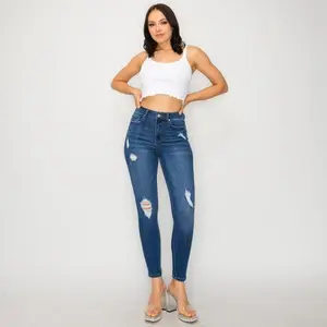 SUPER STRETCHY 5 POCKET SKINNY DENIM PANTS