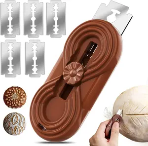 Bread Lame Dough Scoring Knife, Bread Scoring Tool,Upgraded Retractable & Magnetic Design, Anti-Slip Handle Professional Sourdough Tool for Homemade Sourdough Bread with 5 Blades