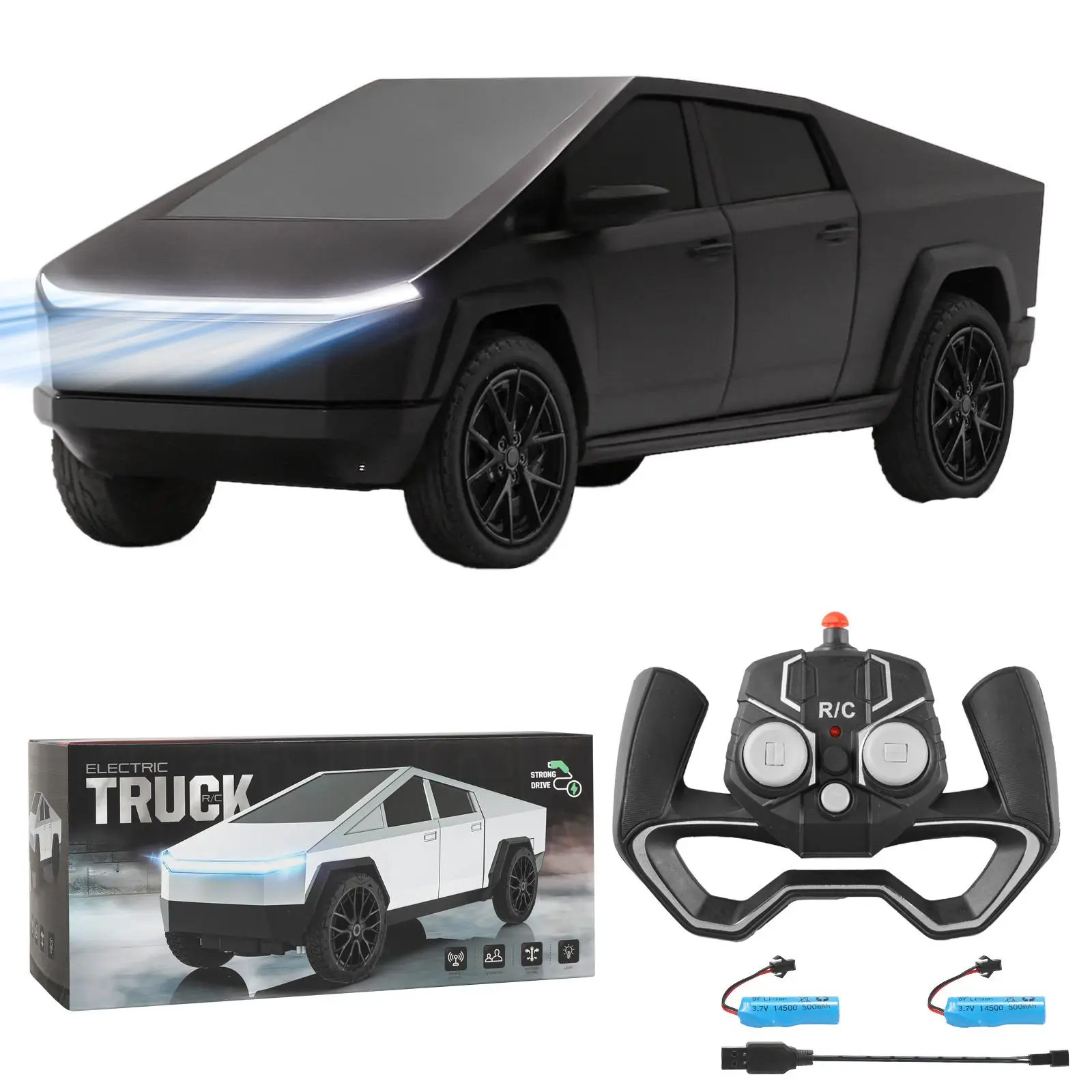 Summerwins Remote Control Pickup Truck Toy - 1/24 Scale RC Racing Car Model with Rechargeable Battery, Lights, Loadspace, 20+ km/h Speed, 50+ Minutes Runtime, Cool Boy Gift, Perfect Gift for Teen Birthdays, Remote Control Trucks, Teenage Boy Gifts