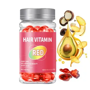 Hair Vitamin Capsule Serum, Hair Care Oil for Dry & Damaged, Anti Frizz, Moisturizing Hair Care Product for Women & Men, Suitable for All Types