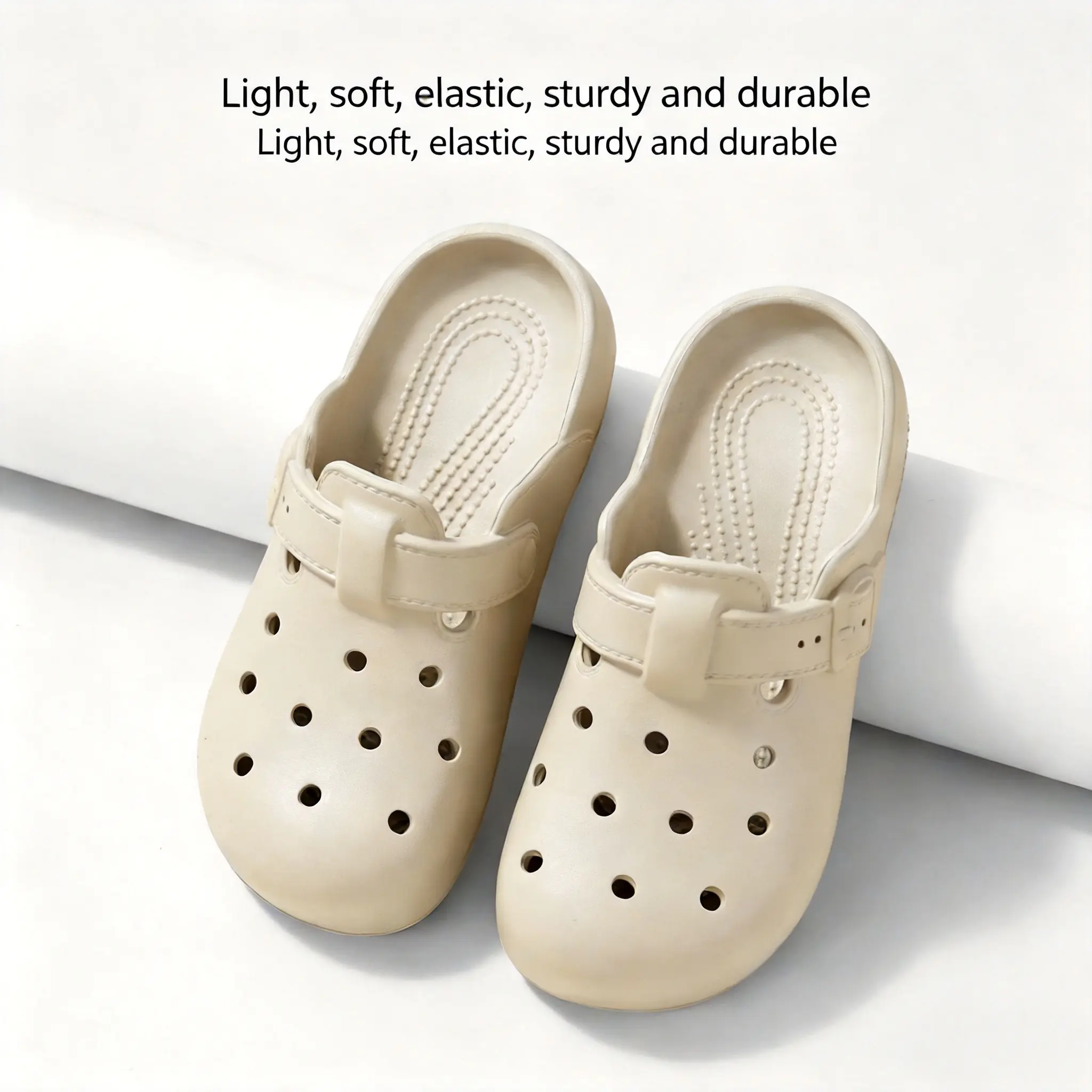 MINISO Beibe Shell Perforated Women's Slipper Footwear - Lightweight Slip-On, No-Slip Fit Slide Style Breathing Clogs, Unisex Summer Beach Travel Use, Clog Style, Lightweight No-Slip Fit Women's Clogs, Back To School