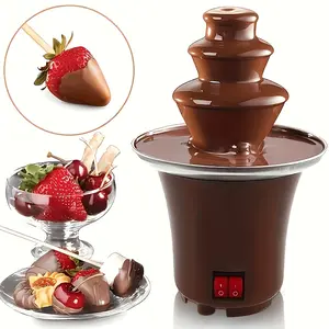 MINI Chocolate Fountain Machine Small Electric Chocolate Fondue Fountain Machine for Party for Candy Butter Cheese