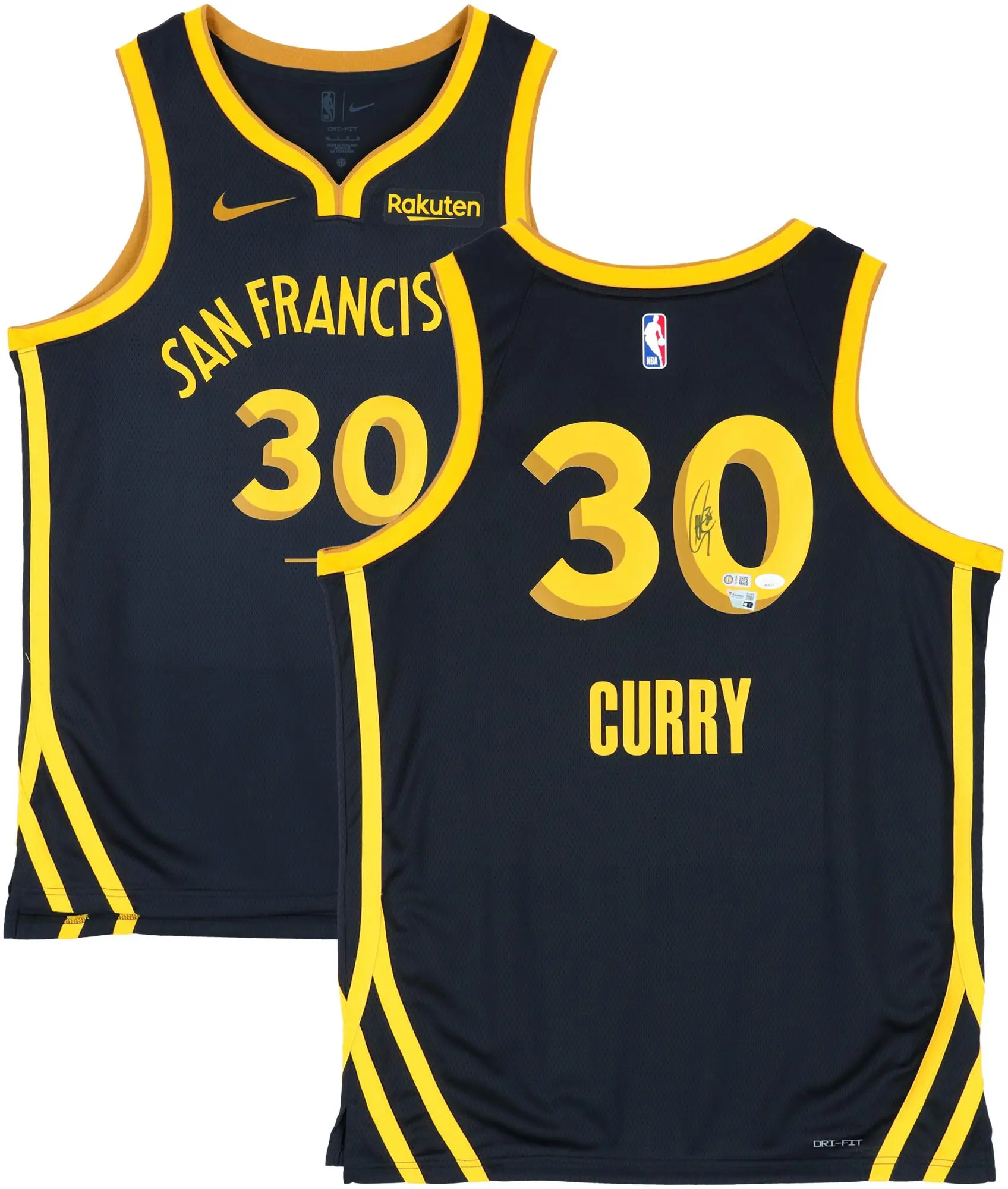 Stephen Curry Golden State Warriors Autographed Black Nike 2023-24 City Edition Swingman Jersey - JSA - Fanatics Authentic Certified