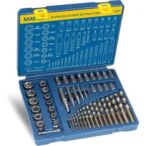 49 count Screw Extractor Bolt Extractor Set, Left Hand Drill Bit Set, Easy Out Multi-Spline Stripped Bolt Remover for Broken Rusted Nuts  Screws