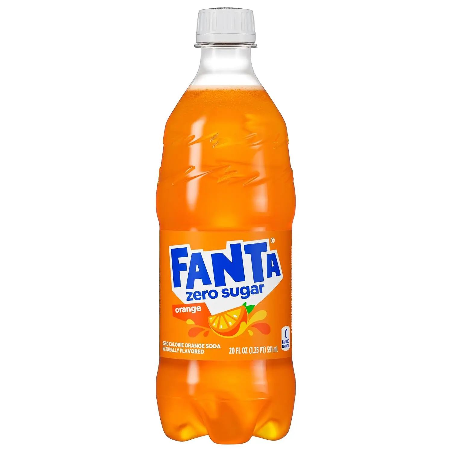 Fanta Zero Sugar Orange, 20oz Bottle - Case of 24